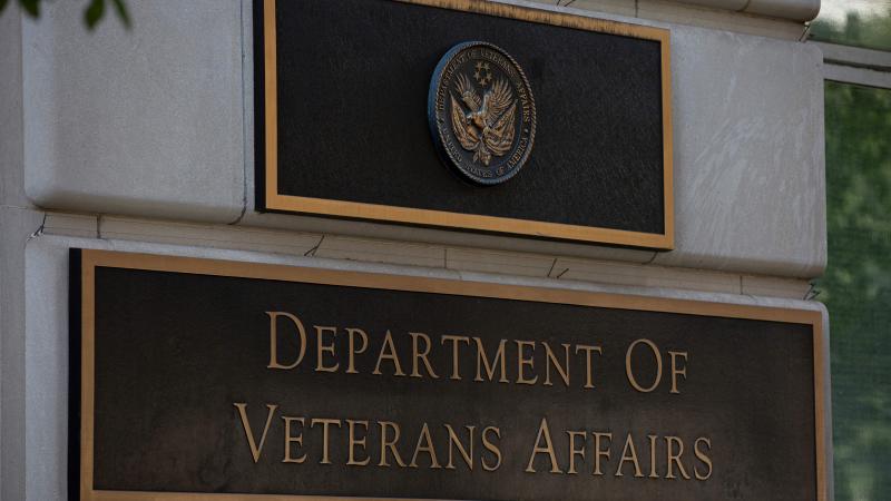 The US Department of Veterans Affairs building is seen in Washington, DC, on July 22, 2019.
