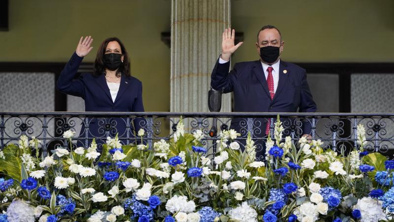 Vice President Kamala Harris arrives at the Palacio Nacional de la Cultura on on Monday, June 7, 2021.
