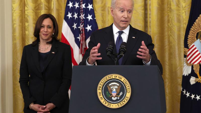 U.S. President Joe Biden gestures as he delivers remarks, before a signing ceremony for the COVID-19 Hate Crimes Act in the East Room of the White House on May 20, 2021 in Washington, DC.
