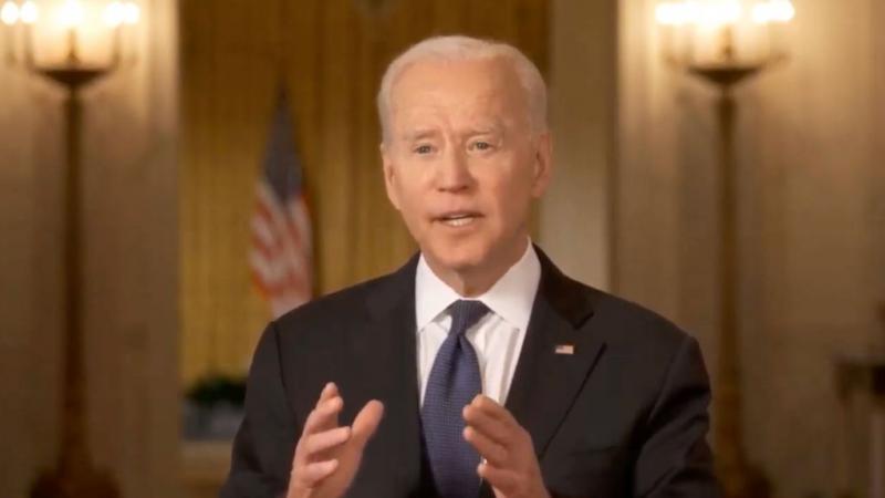 President Biden in screen grab speaking during It Gets Better: A Digital Pride Experience on June 23, 2021