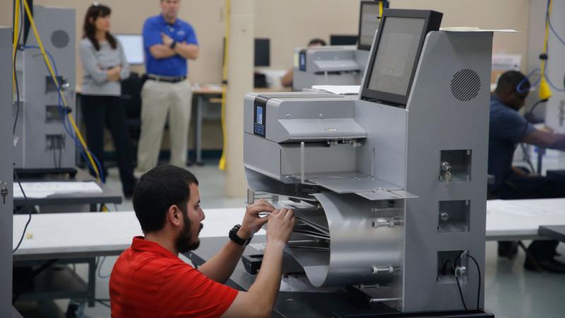 Voting machine, Lauderhill, Florida, November 11, 2018.