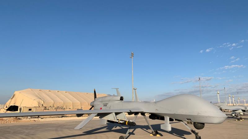 A U.S. Army drone at Ain Al-Asad Air Base in Iraq.