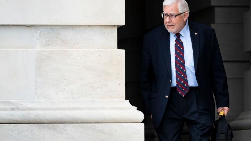 Former Senator Mike Enzi (R-Wyo.) at the Capitol
