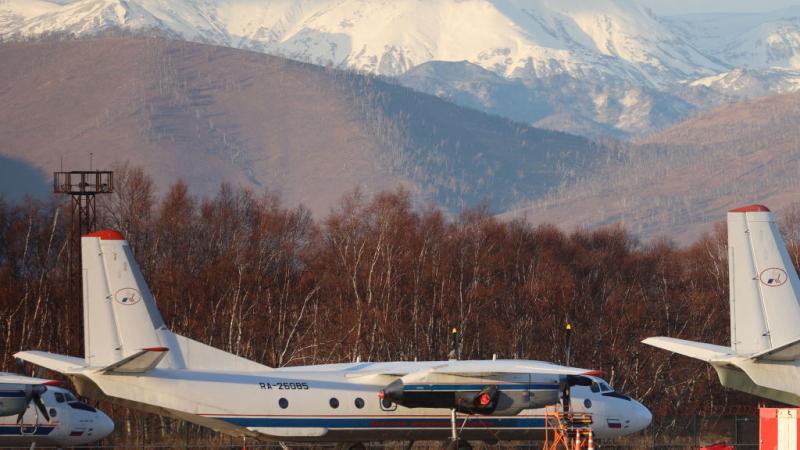 An RA-26085 Antonov An-26 passenger aircraft at the Petropavlovsk-Kamchatsky Airport