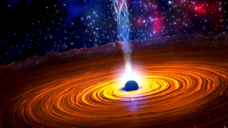 Artist conception of an astrophysical jet