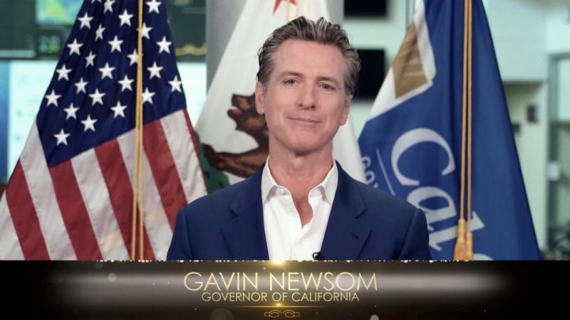 Screengrag of California Gov. Gavin Newsom