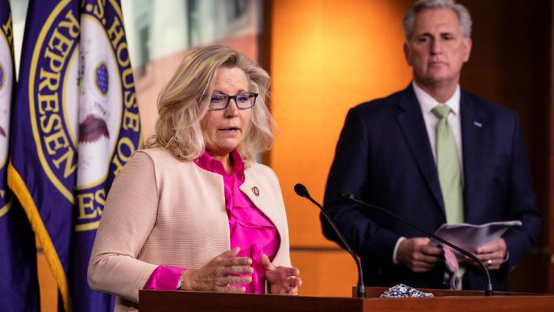 Liz Cheney and Kevin McCarthy, 2020.