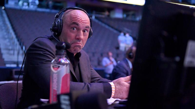 oe Rogan reacts during UFC 249 at VyStar Veterans Memorial Arena