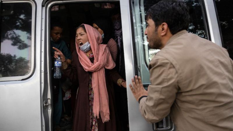 Displaced Afghan woman