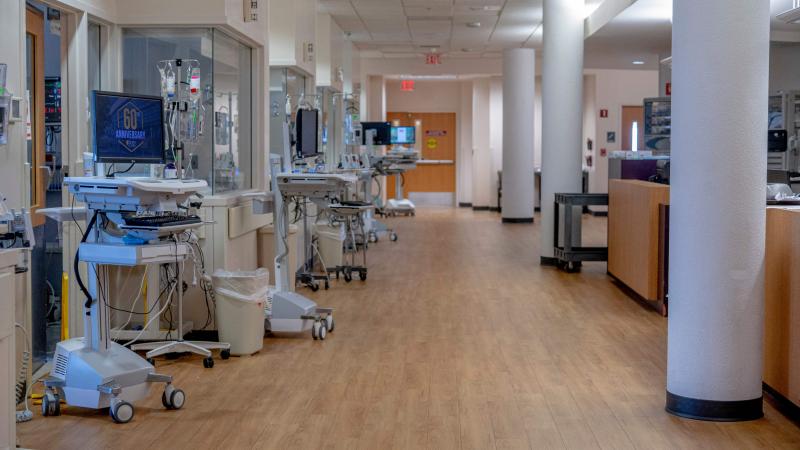 An inside view of the Covid Intensive Care Unit in North Oaks Hospital is viewed in Hammond, Louisiana, on August 13, 2021.