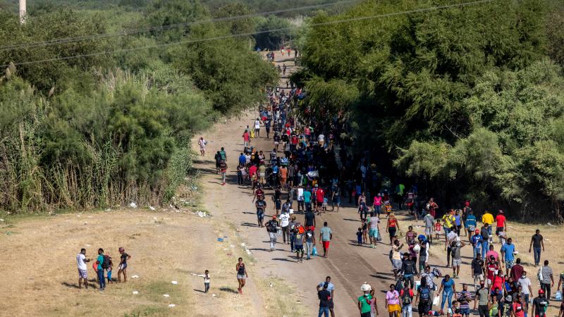 Haitian migrants at the U.S.-Mexico border, Sept. 17