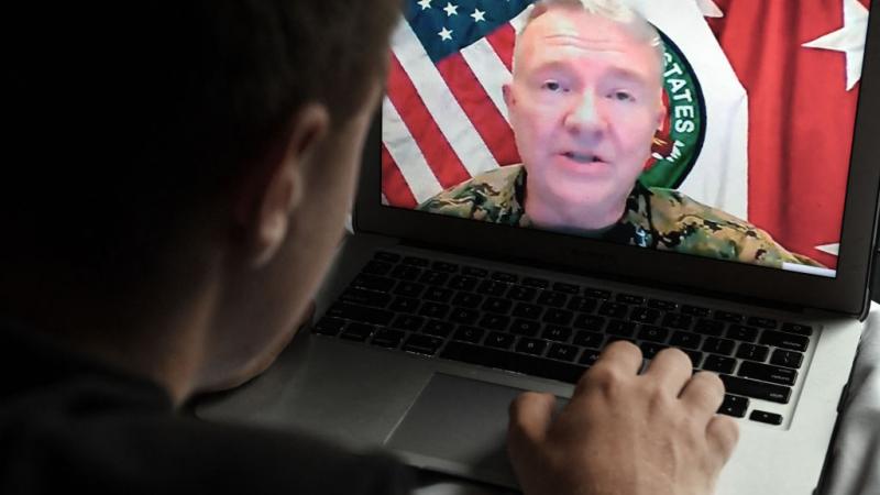 Gen. Frank McKenzie spoke to reporters via video