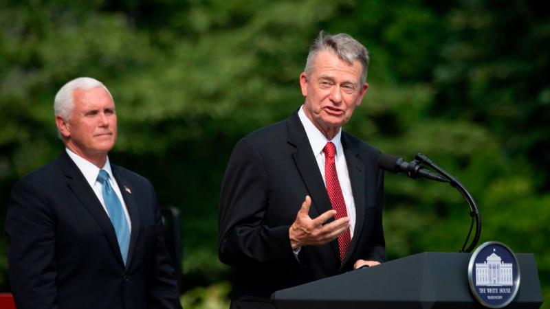 Idaho Governor Brad Little (R) speaks at the White House in July 2020