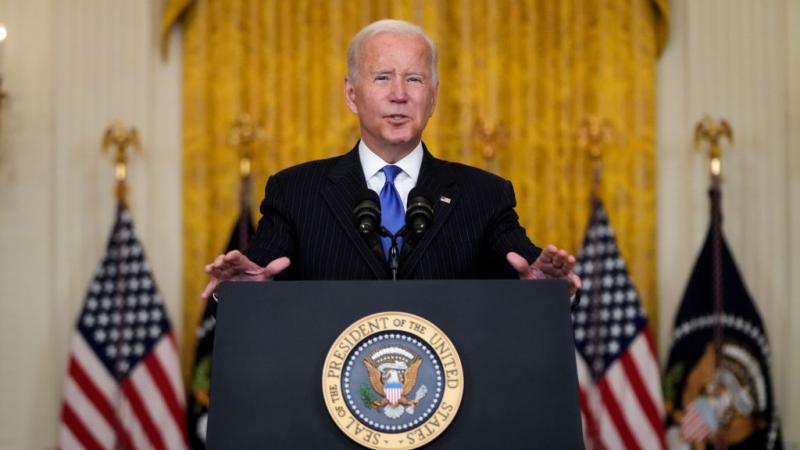 President Joe Biden speaks about supply chain bottlenecks