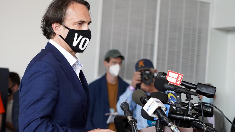 Fulton County Elections Director Richard Barron addresses the media regarding the ballot count, at State Farm Arena on November 5, 2020, in Atlanta, Georgia.