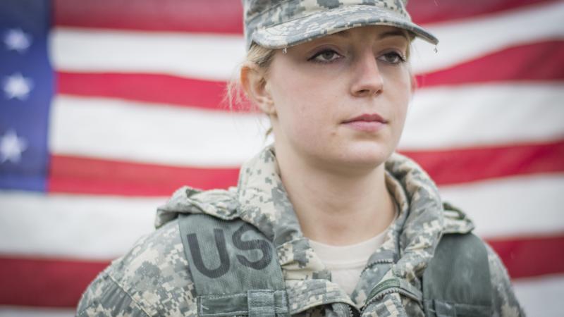 ROTC Army woman, Clemson, S.C., March 3, 2016 