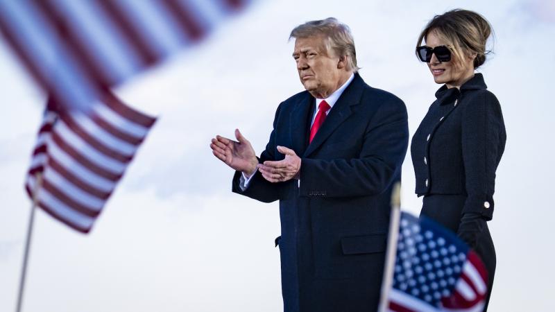 Donald, Melania Trump, Maryland, Jan. 20, 2021