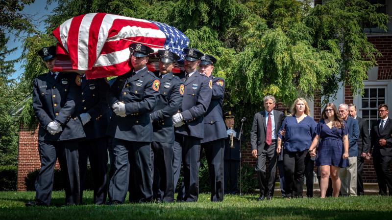Funeral for Nassau County Police Officer Matthew Perlungher, Aug. 11, 2021, New York