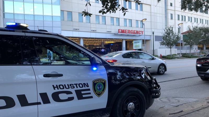 Houston Police Department vehicle, emergency room, Jan. 2022