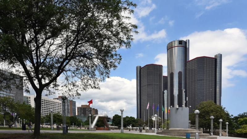 General Motors headquarters in Detroit, MI