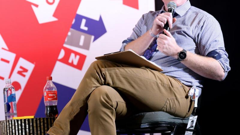 Clay Aiken onstage during the 2019 Politicon