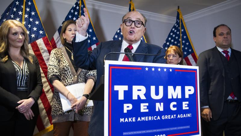 Rudolph Giuliani, Jenna Ellis, Sydney Powell and Boris Epshteyn, 2020