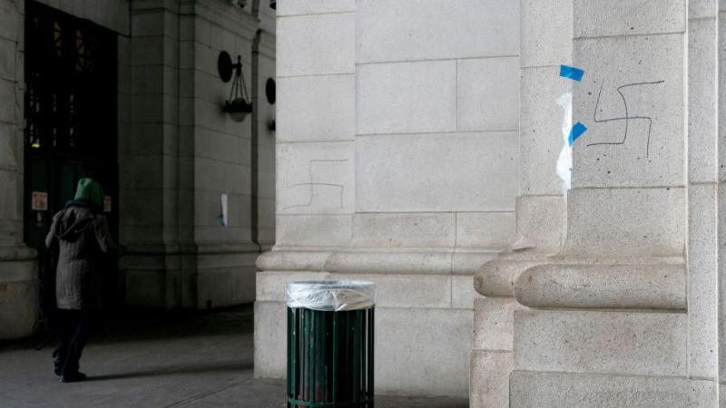 Swastikas at Union Station, Jan. 29, 2022