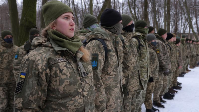 Ukrainian militia, Kyiv, Jan. 22, 2022
