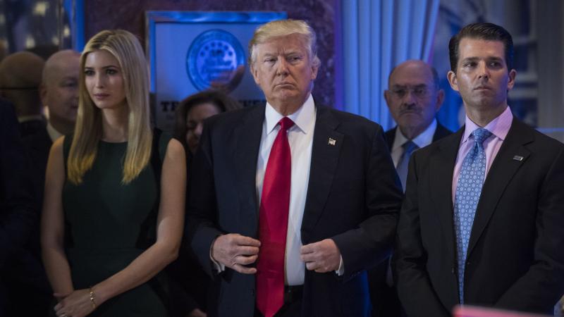 Donald Trump, Ivanka Trump and Donald Trump Jr., New York, N.Y., Jan. 11, 2017