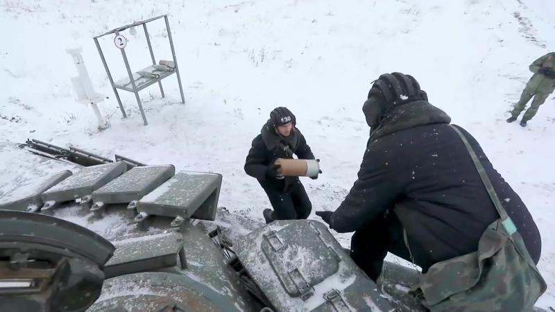 Russian Army practices a military drill on tanks, St. Petersburg, Russia, Feb. 14, 2022