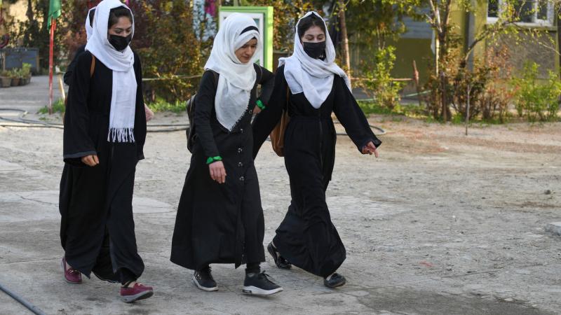 School girls, Kabul, Afghanistan, March 23, 2022
