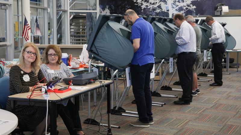 Voters cast their ballots at the Rummel Creek Elementary polling place on November 6, 2018 in Houston, Texas.