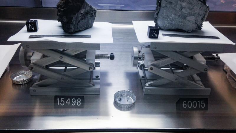 Moon rocks at the Johnson Space Center, 2019