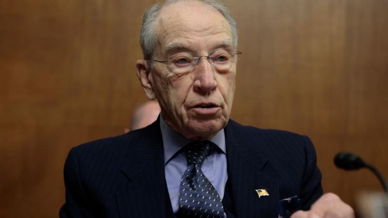 Iowa Sen. Chuck Grassley speakings during a nomination hearing.