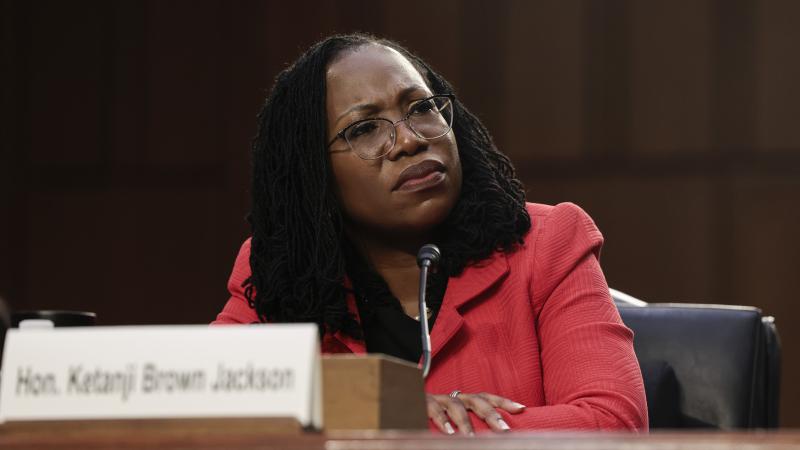 U.S. Supreme Court nominee Judge Ketanji Brown Jackson testifies during her confirmation hearing before the Senate Judiciary Committee in the Hart Senate Office Building on Capitol Hill, March 22, 2022 in Washington, DC.