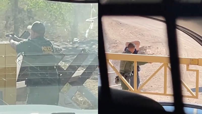 Footage from RAV's encounter with border agents, Mar. 18