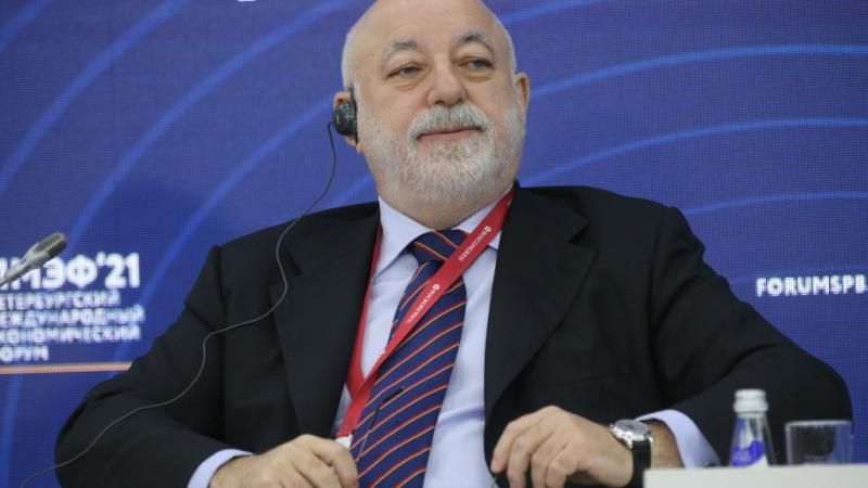 Russian billionaire and businessman Viktor Vekselberg seen during the 24th Saint Petersburg International Economic Forum
