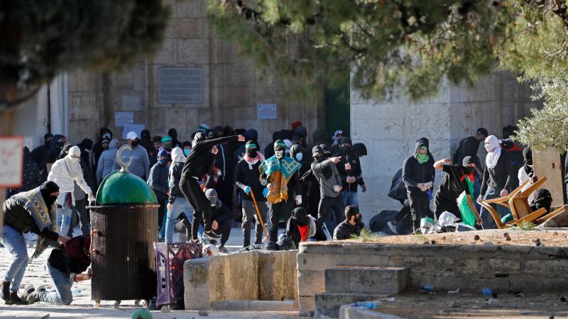 Palestinians, Al Aqsa Mosque, April 15, 2022