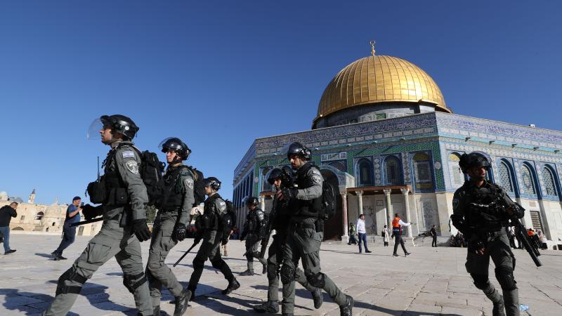 Israeli Forces, Al-Aqsa Mosque, Jerusalem, April 15, 2022