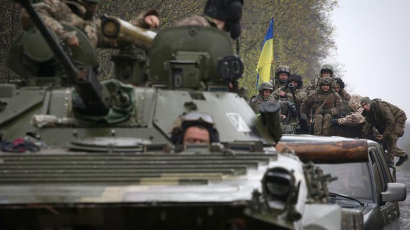 Ukrainian soldiers, Kharkiv region, April 18, 2022