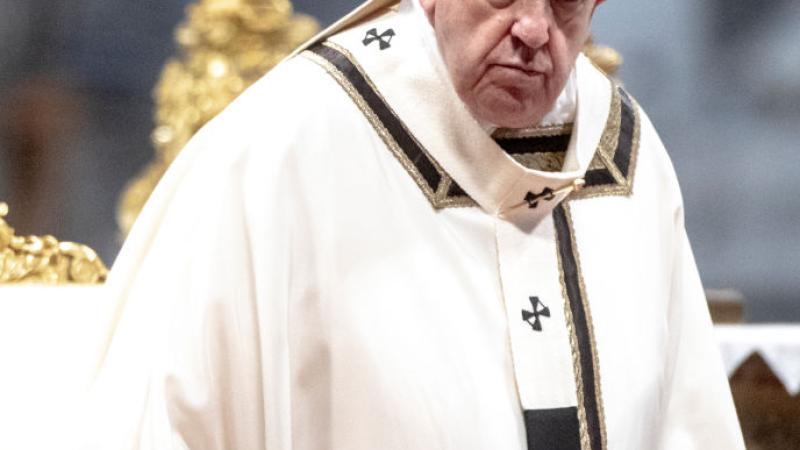 Pope Francis at mass