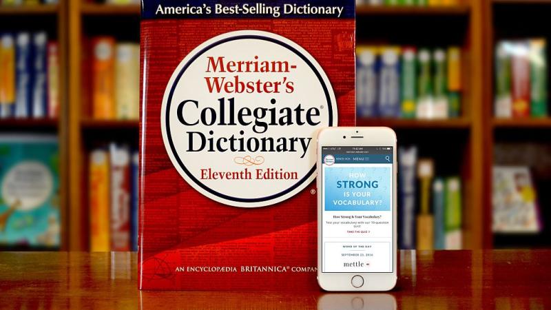 A Merriam-Webster dictionary