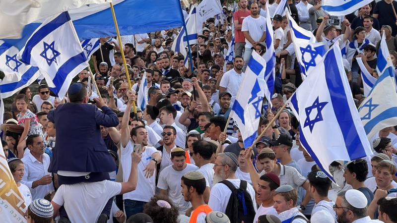 Jerusalem Day march, May 29, 2022, Damascus Gate, Jerusalem, Israel
