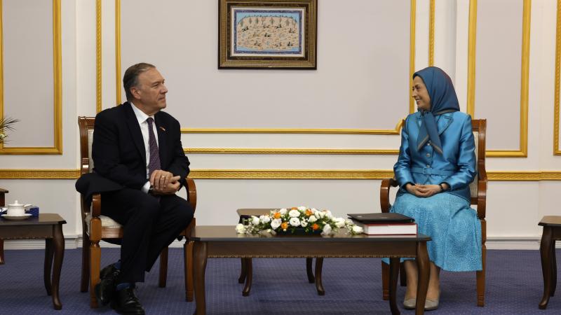Mike Pompeo and Maryam Rajavi