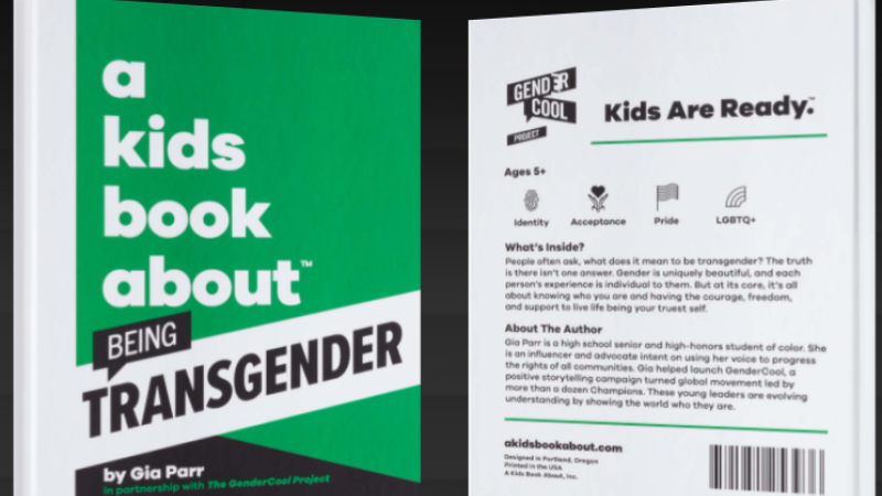 GenderCool Project book "A Kids Book About Being Transgender"