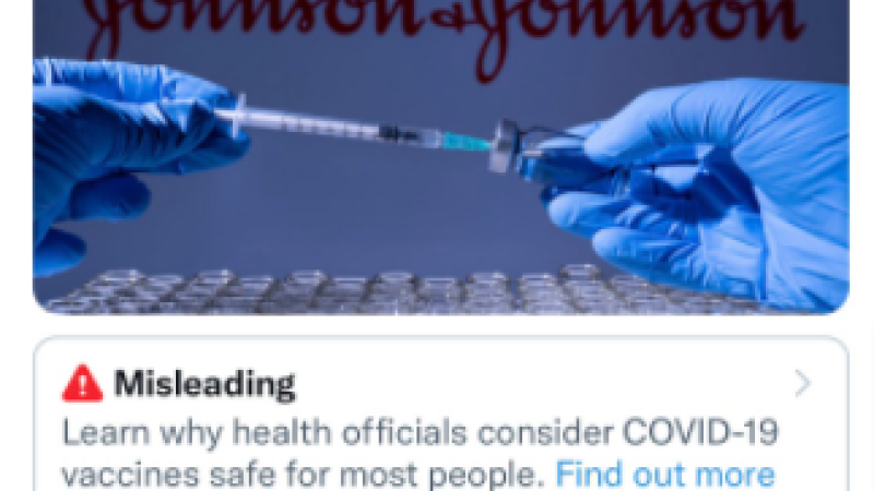Twitter throttles tweet on FDA limiting Johnson & Johnson COVID vaccine
