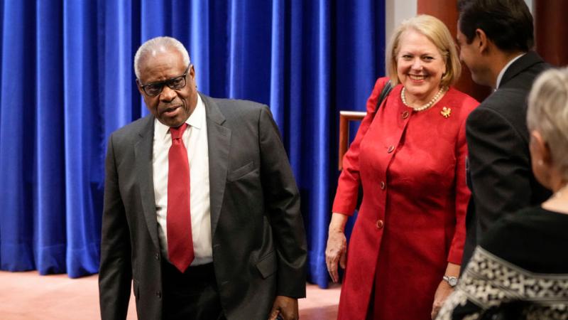 Supreme Court Justice Clarence Thomas and his wife Ginni Thomas