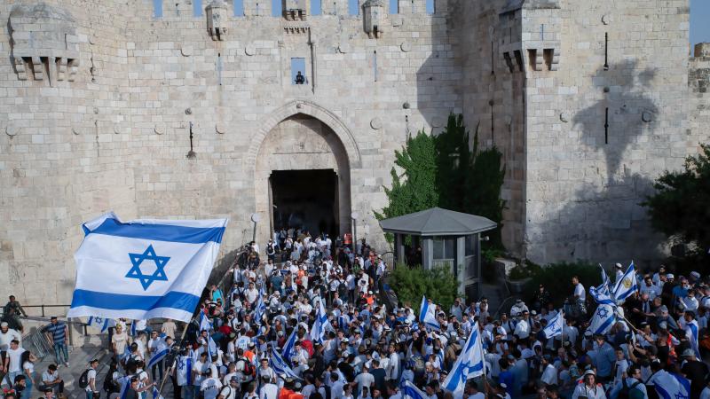About 70,000 right-wing Israelis participated in one of the biggest flag marches during Jerusalem Day celebrations, marking the unification of the city after the 1967 Israel - Arab war.