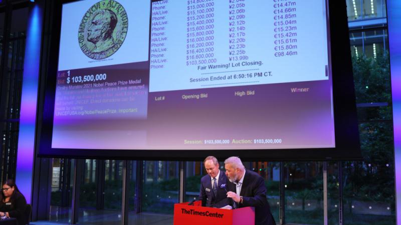 Russian Journalist Auctions Off Nobel Medal