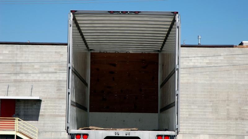 Empty semi truck, stock photo